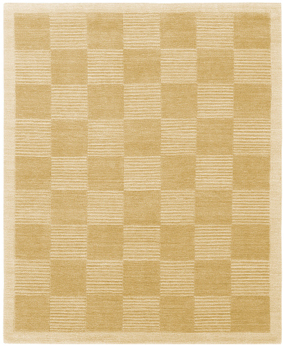 Deep Cut Border Beige Rug