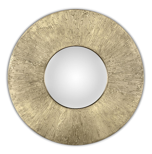 Circular Brass Accent Mirror