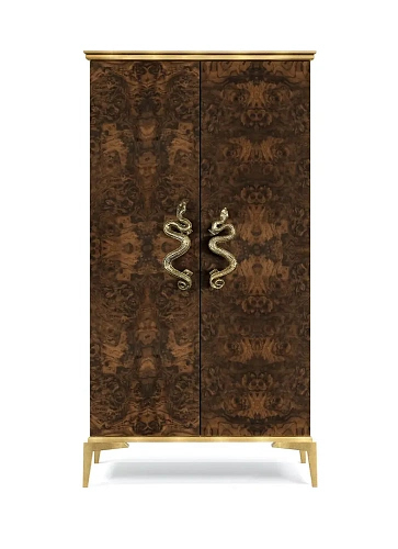 Nirvana Walnut Root Veneer Armoire