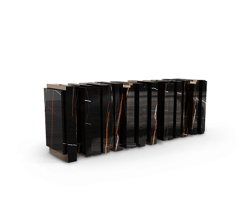 Vortex Black Modern Sideboard