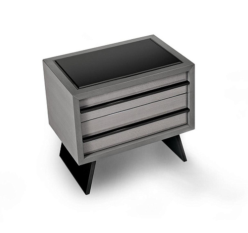Metal Handle Bedside Table