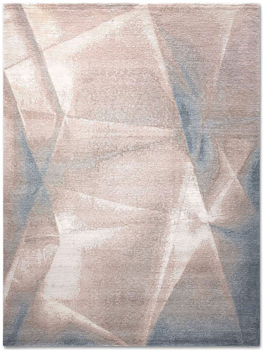 Aqua Beige Luxury Hand-Knotted Rug