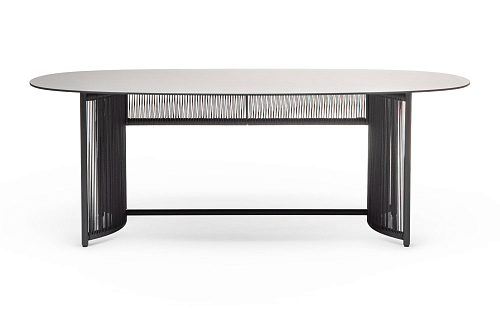 Altana Anthracite Round Outdoor Dining Table