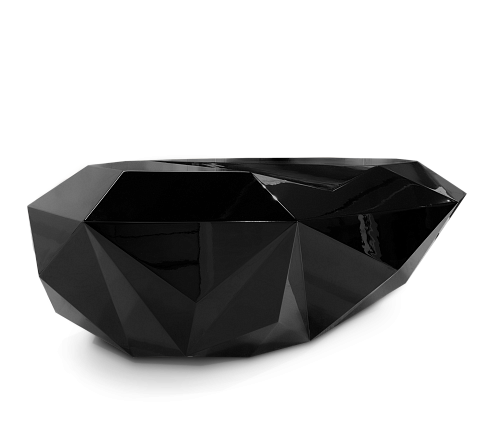 Prism Black Finish Coffee Table