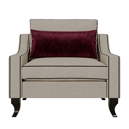 Compact Velvet Armchair
