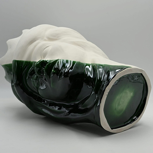 Italian Green & White Moor's Sculpture
