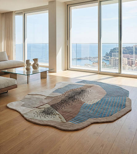 Textured Figure Cut Rug