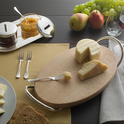 Silver Dual Jam Serving Set with Tray