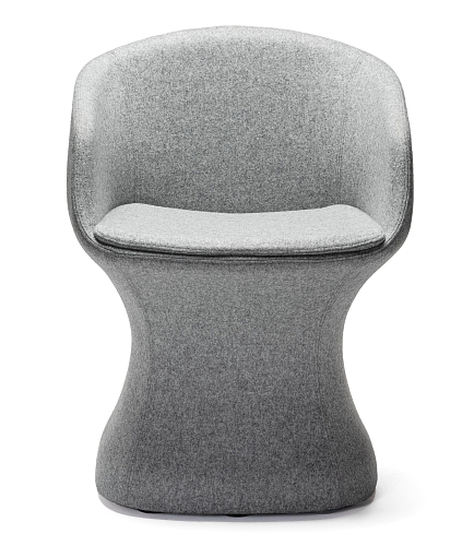 So-Pretty Gray Curved Chair