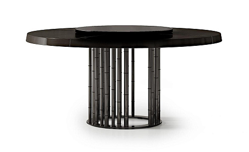 Round Glass-Top Table