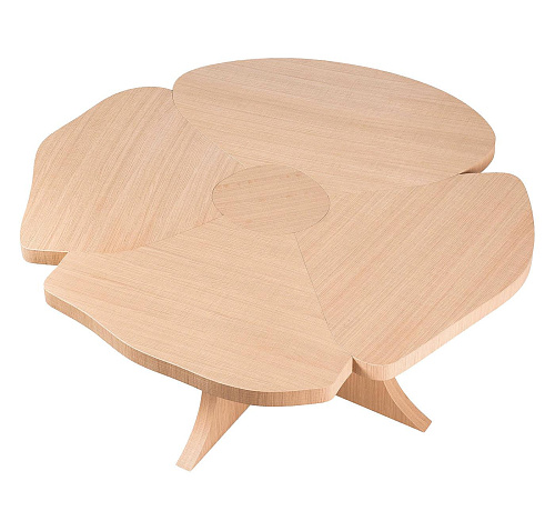 Oval Dining Table in Natural Wood Finish