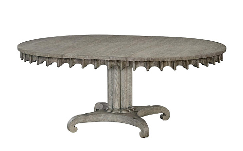 Longwood Oval Dining Table Greyed Oak