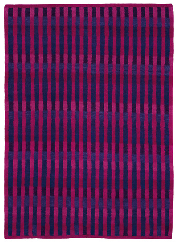 Gamba Vertical Stripes Pink Purple Rug