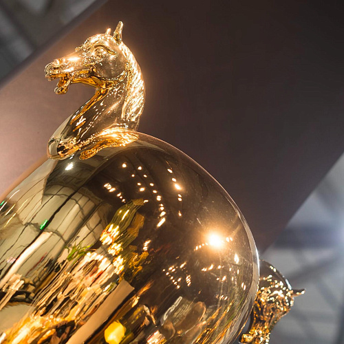 Horse Gold Accent Vase