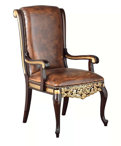 Leather Chair with Armrests