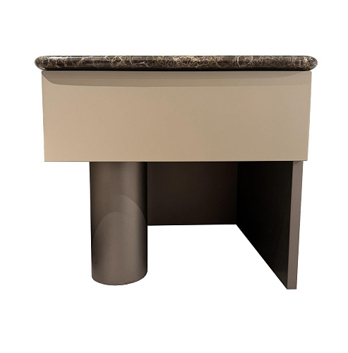 Bon Ton Bedside Table with Marble Top