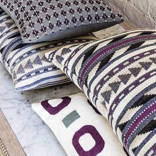 Maliana Aubergine 50 × 35 Cushion