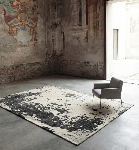 Monochrome Weathered Canvas Rug