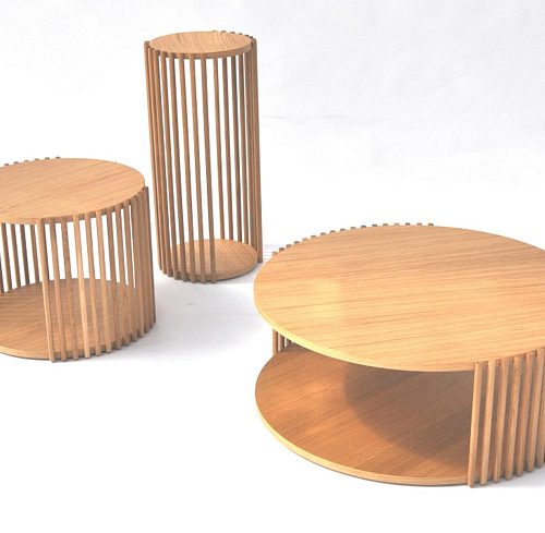 Round Premium Low Durmast Coffee Table