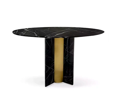 Parisian Nero Marquina Marble Dining Table