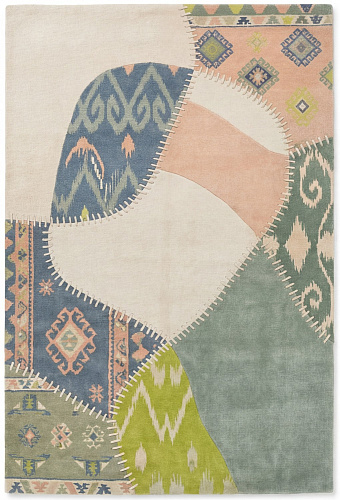 Textile Fragments Green Rug