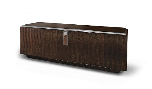 Leather & Chrome TV Unit