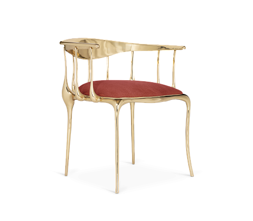 Burgundy Luxe Dining Chair