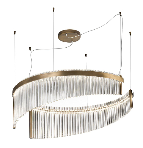 Venetian Glass Chandelier with Double LED Lighting