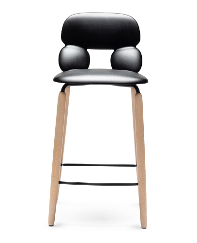 Nube Black Bar Stool