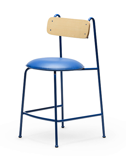 Lena Blue Ash Wood Bar Chair