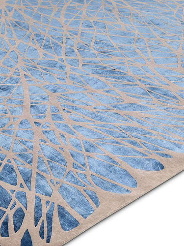 Dresden Navy Blue Hand-Knotted Rug