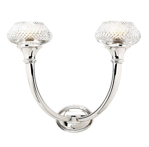 Coppe Crystal Wall Sconce in Nickel Finish