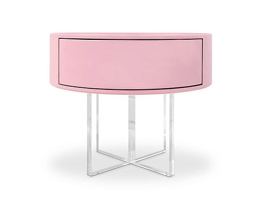 Nimbus Pink Bedside Table