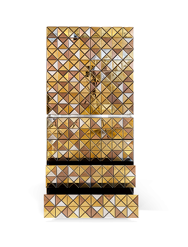 Mosaic II Gold Designer Cabinet