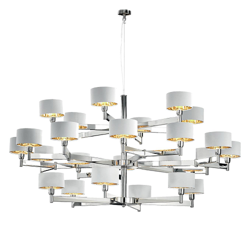 Contemporary Polished Nickel Chandelier