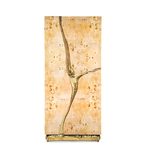 Fissure Poplar Wood Cabinet