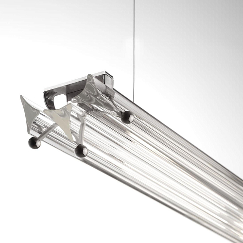 Contemporary Glass Chandelier in Nickel Finish
