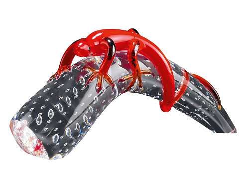 Glass Horn with Gecko Detail