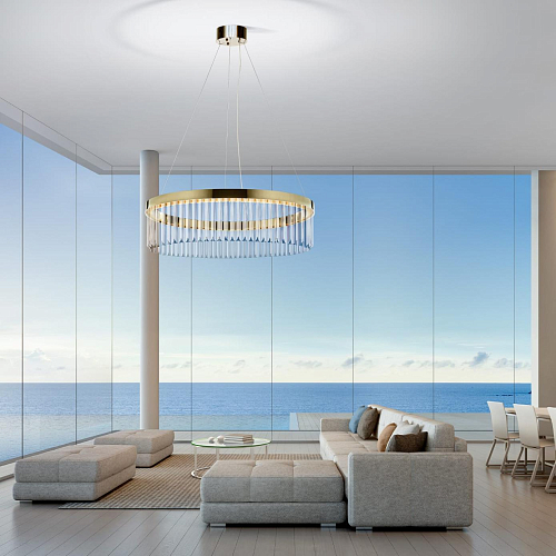 Gold Ring Italian Chandelier