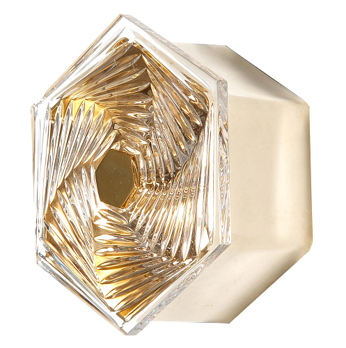 Small Hexagonal Crystal Wall and Ceiling Light