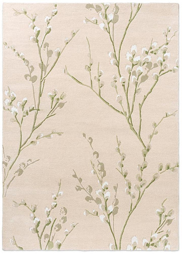 Pussy Willow Hedgerow Green Rug