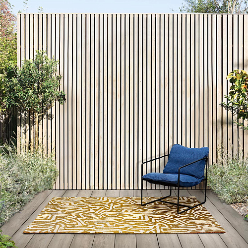 Melodic Ochre/Gold Outdoor Rug