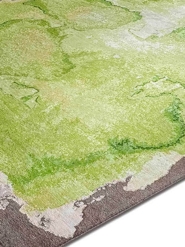 Mono Green Luxury Hand-Knotted Rug
