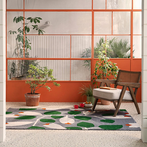 Rosehip Blue Outdoor Rug