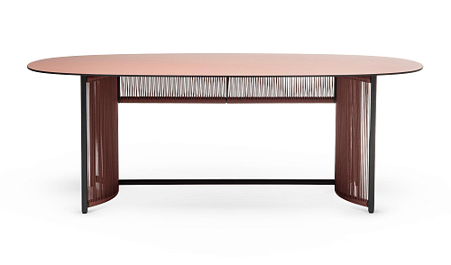 Altana Red Round Outdoor Dining Table