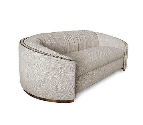 Premium Beige Curved Sofa