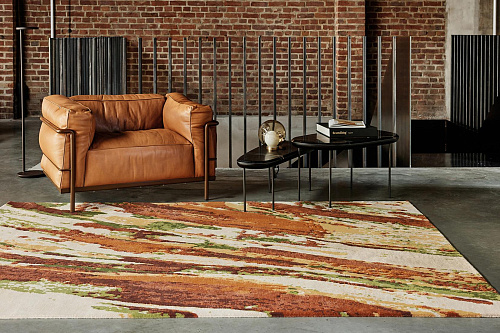 Flux Brick Hand-Knotted Rug