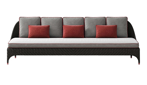 Spacious Three-Seater Outdoor Sofa