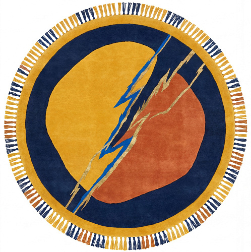 Lightning Crest Gold Rug