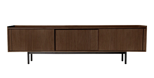 Sipario Luxury Brown 3-Doors Sideboard Crafted in Italy